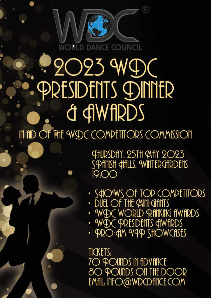 The 2023 WDC Presidents Dinner & Awards - in aid of the WDC Competitors Commission